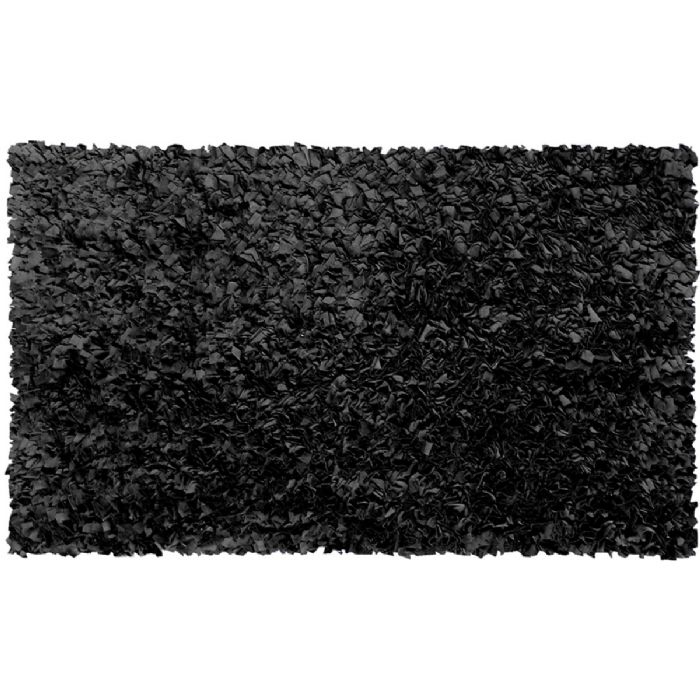 Shaggy Raggy Rug in Black by Rug Market