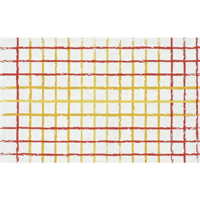 Rough Plaid Rug in Red by Rug Market