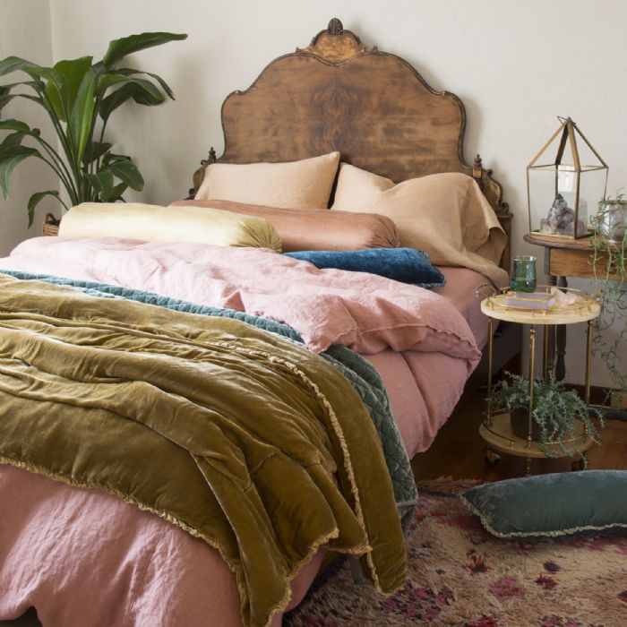 Carmen,Paloma & Austin in Honeycomb and Rouge Bella Notte Linens Bedding by Bella Notte Linens