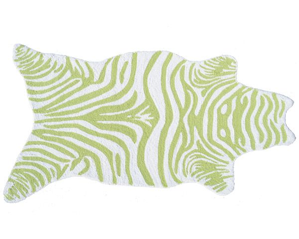 Mini Zebra Rug in Lime by Rug Market