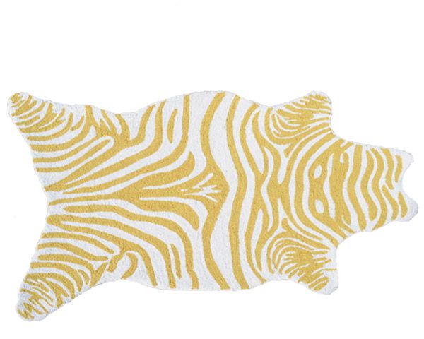 Mini Zebra Rug in Yellow by Rug Market