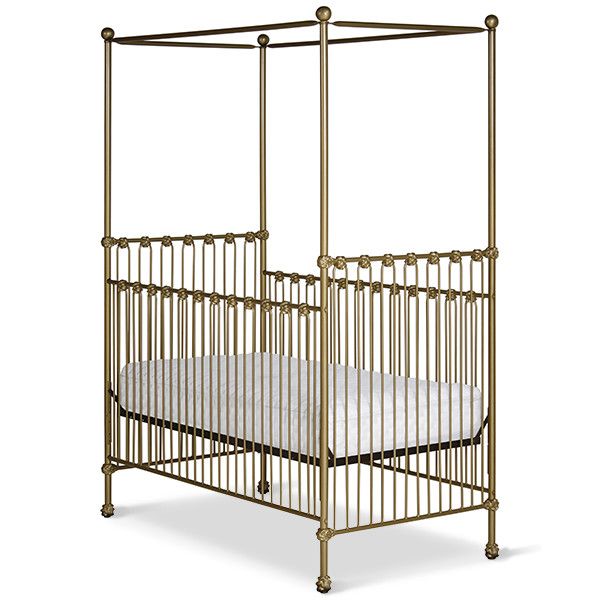 Finial Canopy Iron Crib by Corsican