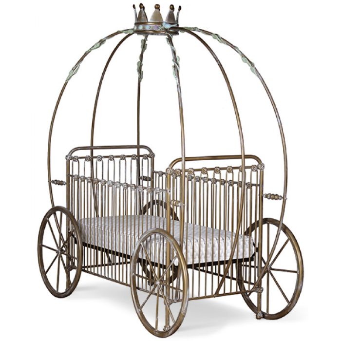 Royal Prince Crown Coach Iron Crib by Corsican