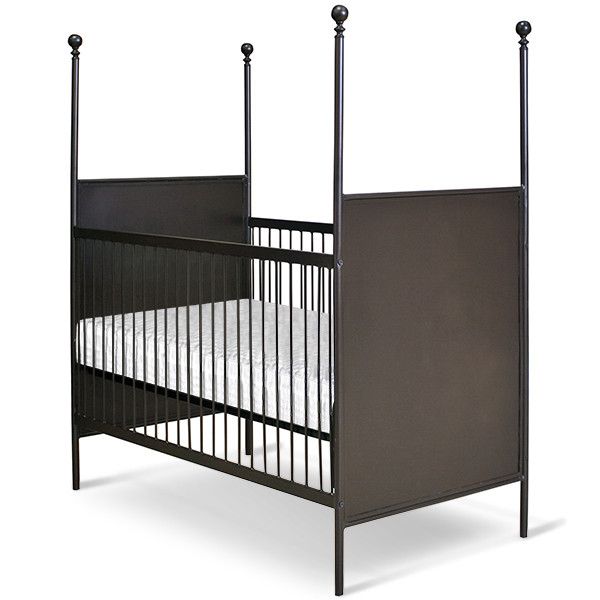 Stationary Four Post Metal Panel Crib by Corsican
