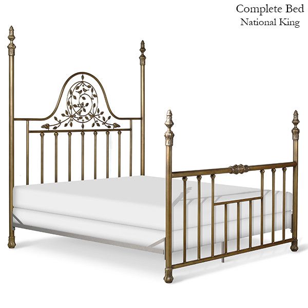 Magic Garden Four Post Iron Bed by Corsican