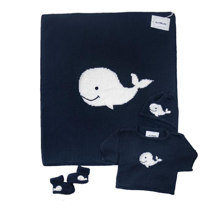 Whale Sweater in Navy by Artwalk