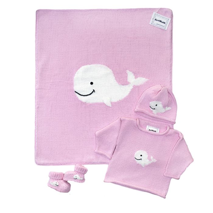 Whale Sweater in Pink by Artwalk