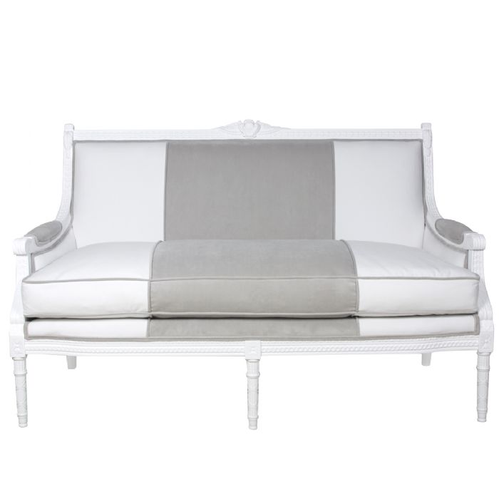 Eloise Sofa in Dakota White/Gray by AFK Art For Kids