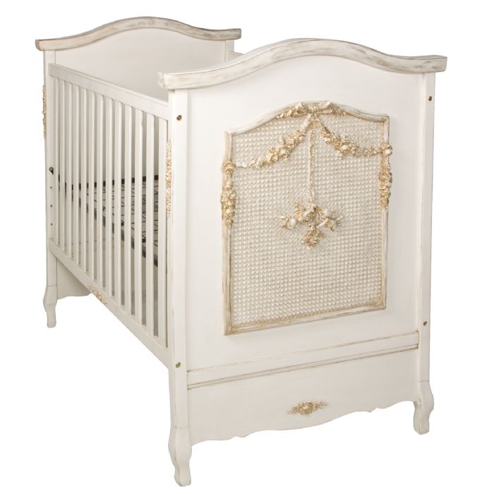 Cherubini Bonne Nuit Crib in Versailles Cream by AFK Art For Kids