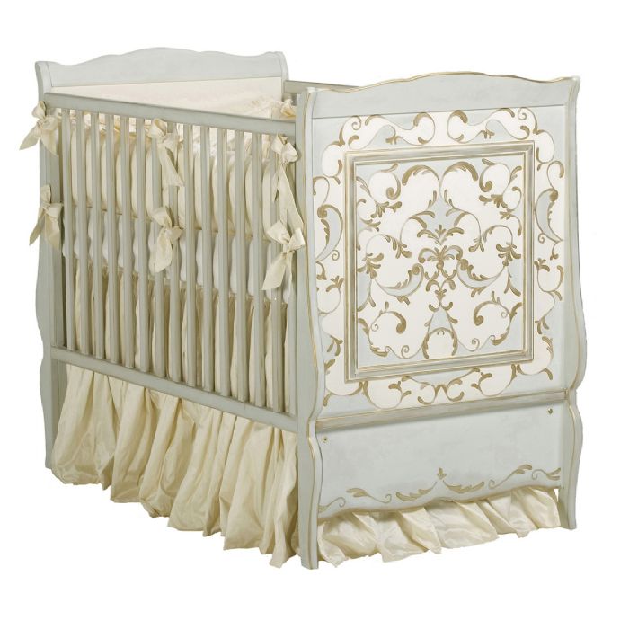 Cottage Crib in Verona Blue by AFK Art For Kids