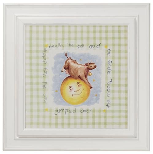 Nursery Rhymes Collection- Cow Jumped Over the Moon Print by AFK Art For Kids