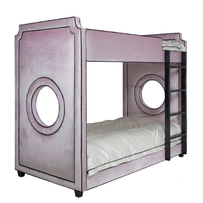 Gramercy Porthole Upholstered Bunkbed in Lilac Mist by AFK Art For Kids