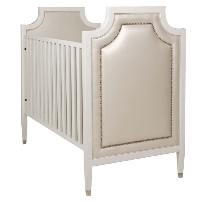 Gramercy Crib Upholstered in Odette Cream by AFK Art For Kids