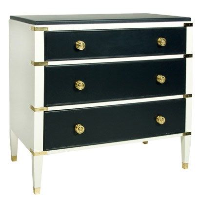 Gramercy Chest in Linen with Navy by AFK Art For Kids