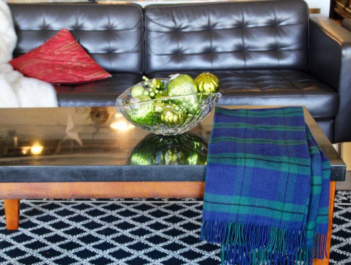 Fringed Black Watch Plaid Throw by ASI