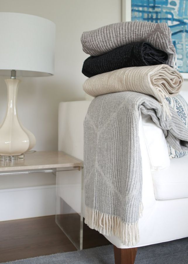 Moire Pattern Throw with Fringe by ASI