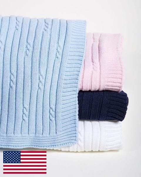 Petite Cable Rib Blanket by ASI
