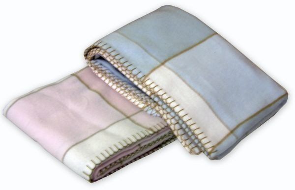Monogrammed Plaid Blanket with Oatmeal by ASI