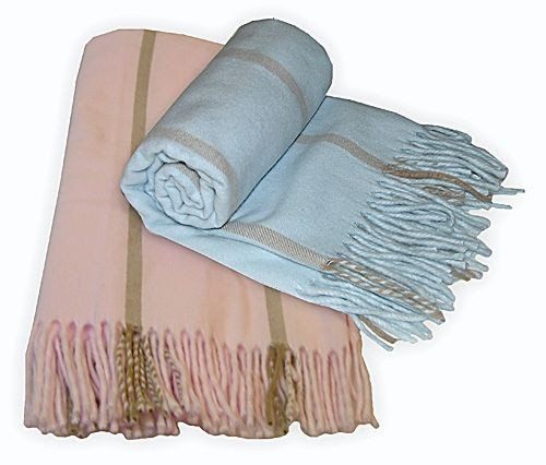 Monogrammed Stripe Blanket with Oatmeal by ASI