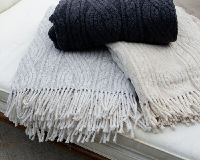 Large Cable Pattern Throw by ASI