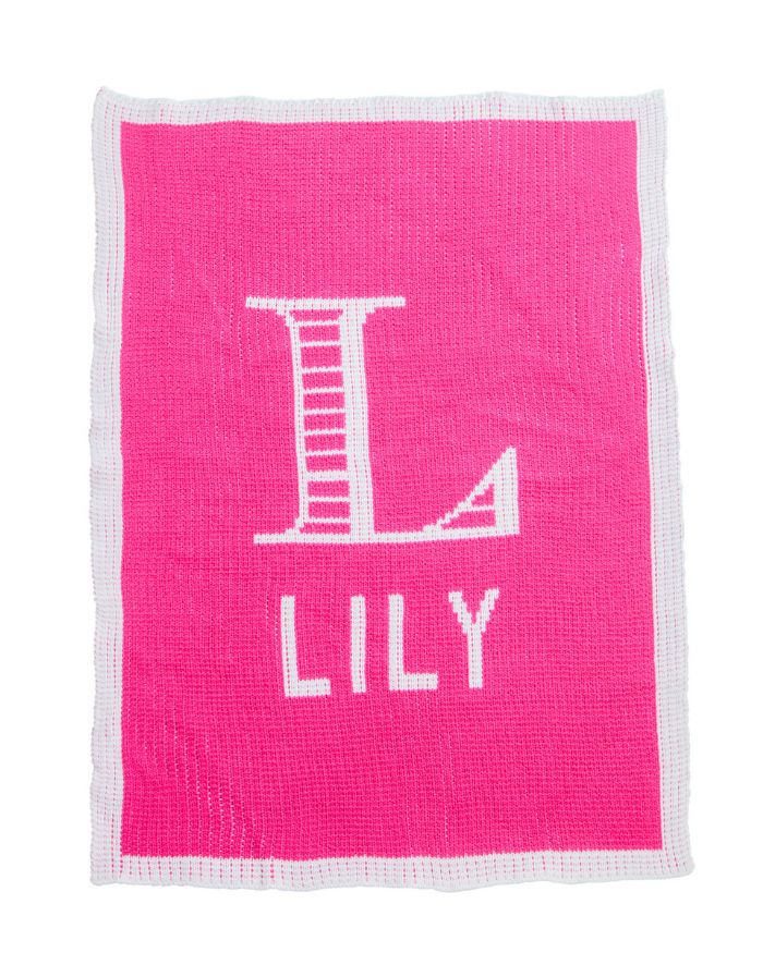 Engraved Initial & Name Stroller Blanket by Butterscotch Blankees