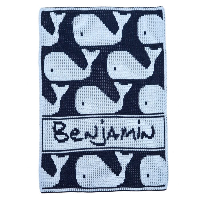 Many Whales Blanket by Butterscotch Blankees