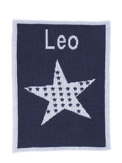Star on Star Monogram Blanket by Butterscotch Blankees