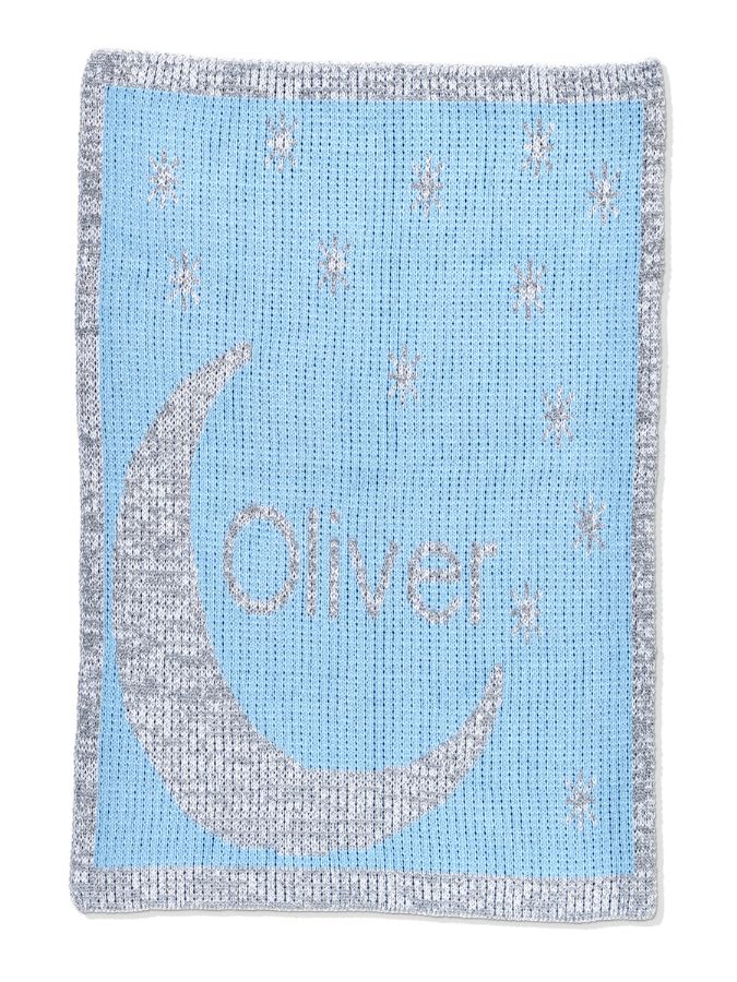Metallic Moon & Stars Blanket by Butterscotch Blankees