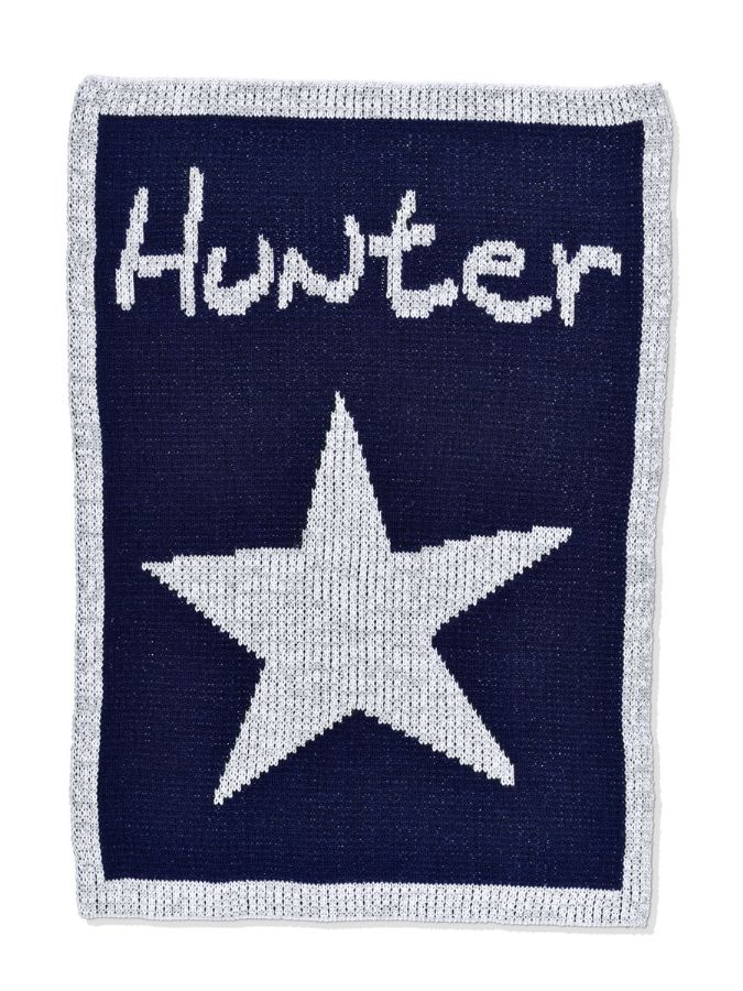 Metallic Single Star & Name Blanket by Butterscotch Blankees