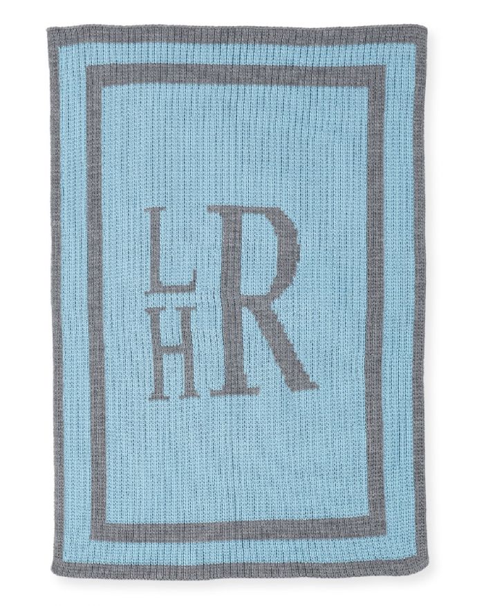 Initial Stacked Monogram Blanket by Butterscotch Blankees