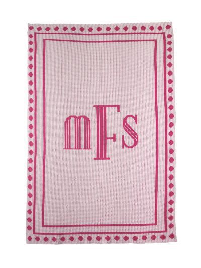 Debonair Monogram Blanket by Butterscotch Blankees