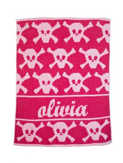 Lots of Skulls and Crossbones Blanket by Butterscotch Blankees