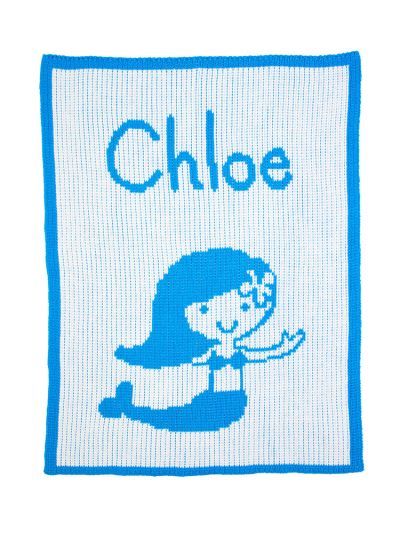Mermaid & Name Blanket by Butterscotch Blankees