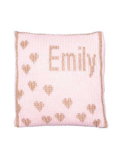 Metallic Sprinkle Hearts Pillow by Butterscotch Blankees