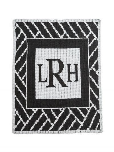 Modern Monogram Blanket by Butterscotch Blankees