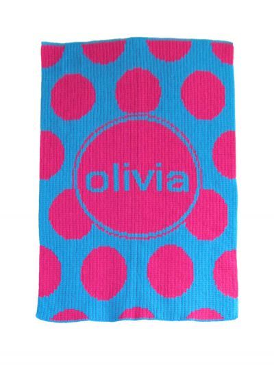 Modern Polka Dot Blanket by Butterscotch Blankees