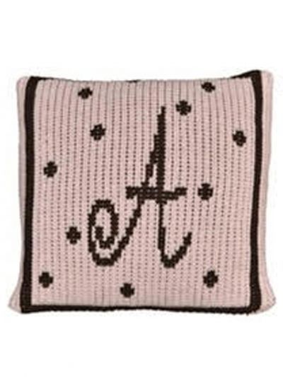 Precious Polka Dots & Initial Pillow by Butterscotch Blankees