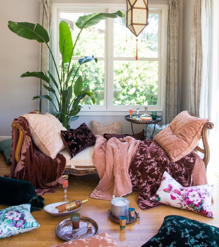 Lynette and Loulah in Rosegold Bella Notte Linens Bedding by Bella Notte Linens