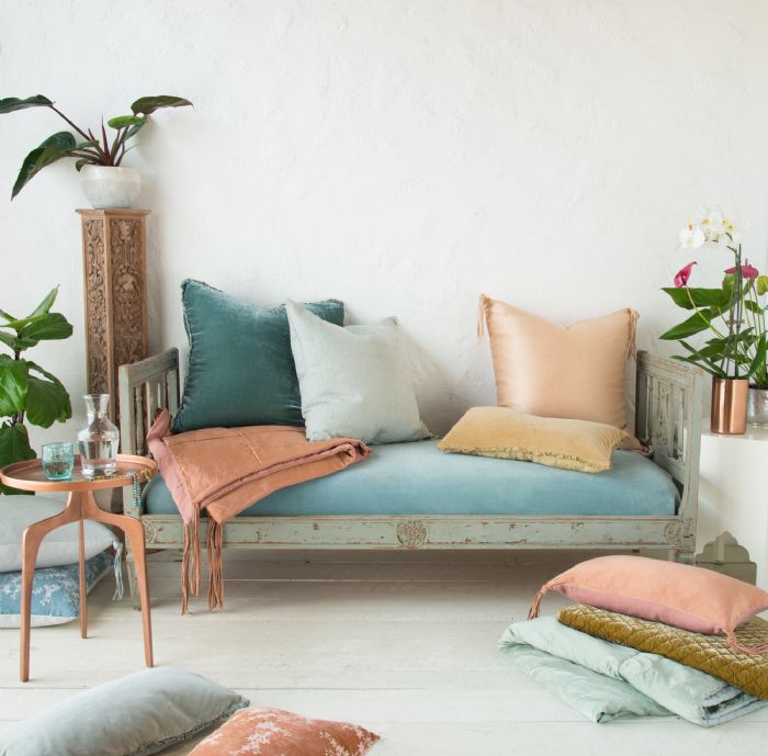 Throw Pillows and Blankets in Honeycomb, Rouge, Eucalyptus Bella Notte Linens Bedding by Bella Notte Linens