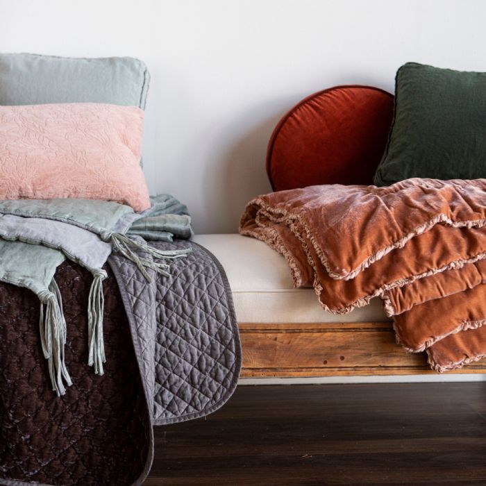 Fall Lifestyle Luxe Living Bench Bella Notte Linens Bedding by Bella Notte Linens