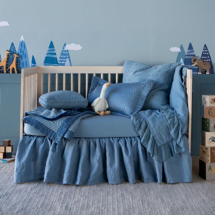 Tahoe Blue Baby Bed Bella Notte Linens Bedding by Bella Notte Linens