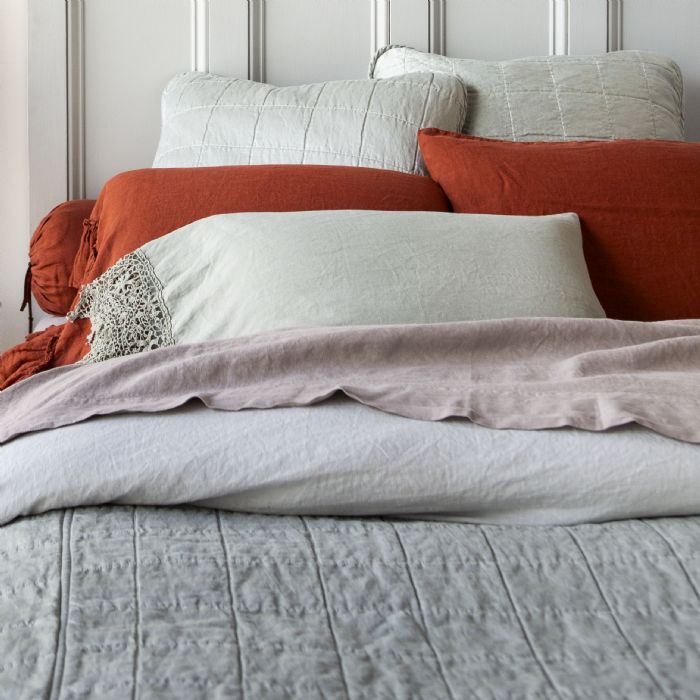 Sel & Linen in Fog, Eucalyptus and Autumn  Bella Notte Linens Bedding by Bella Notte Linens