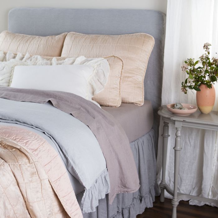 Sel & Linen in Pearl, Mineral & Fog  Bella Notte Linens Bedding by Bella Notte Linens