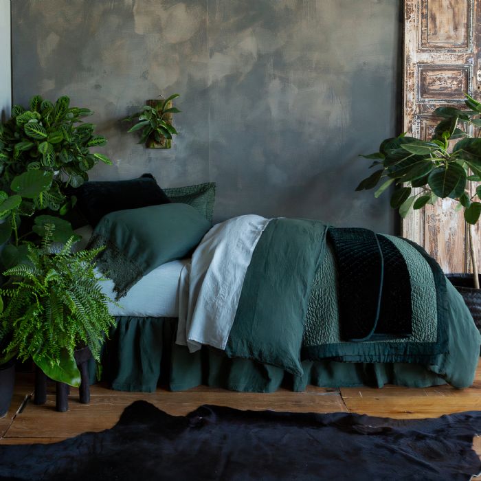 Cirillo and Linen in Juniper & Eucalyptus  Bella Notte Linens Bedding by Bella Notte Linens