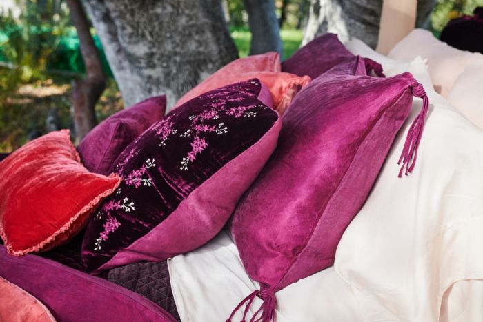 Taline and Lynette in Fig and Poppy Bella Notte Linens Bedding by Bella Notte Linens