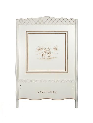 Cottage Crib in Petit Moi Bunnies Motif by AFK Art For Kids