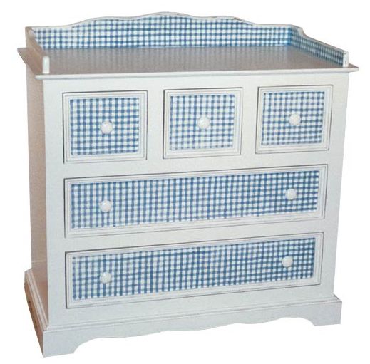 Vintage Changer in Blue Gingham by AFK Art For Kids