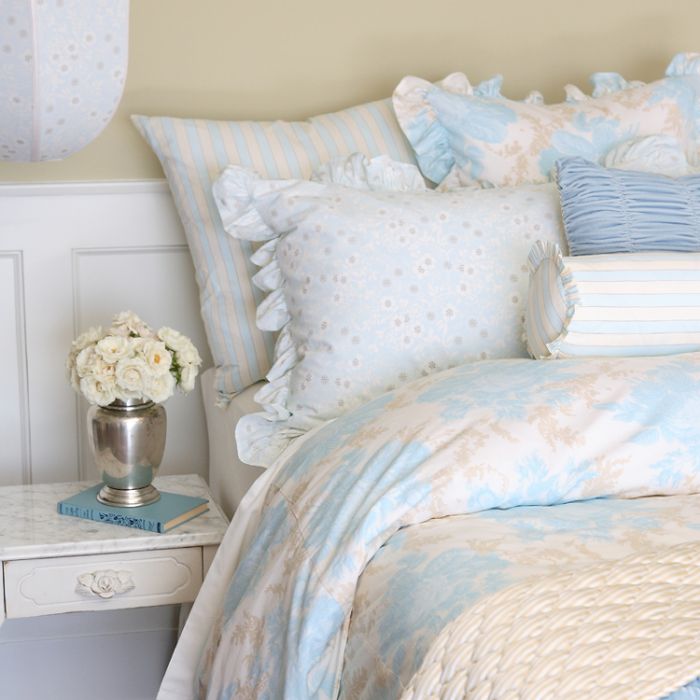 Grande Fleur Sky Children's - Adult Bedding by Annette Tatum / House