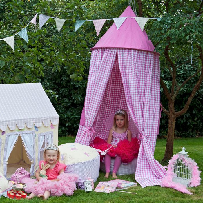 Hanging Tent in Candy Pink Gingham by Win Green