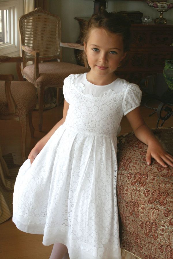 Gala Dress in Cotton Lace by Isabel Garreton